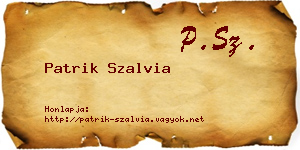 Patrik Szalvia névjegykártya